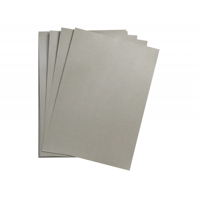 Feuille papier clairefontaine maya 270g 500x700mm coloris argent paquet 25 unites