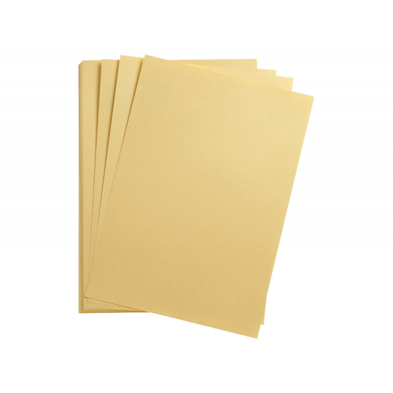 Feuille papier clairefontaine maya 270g 500x700mm coloris or paquet 25 unites