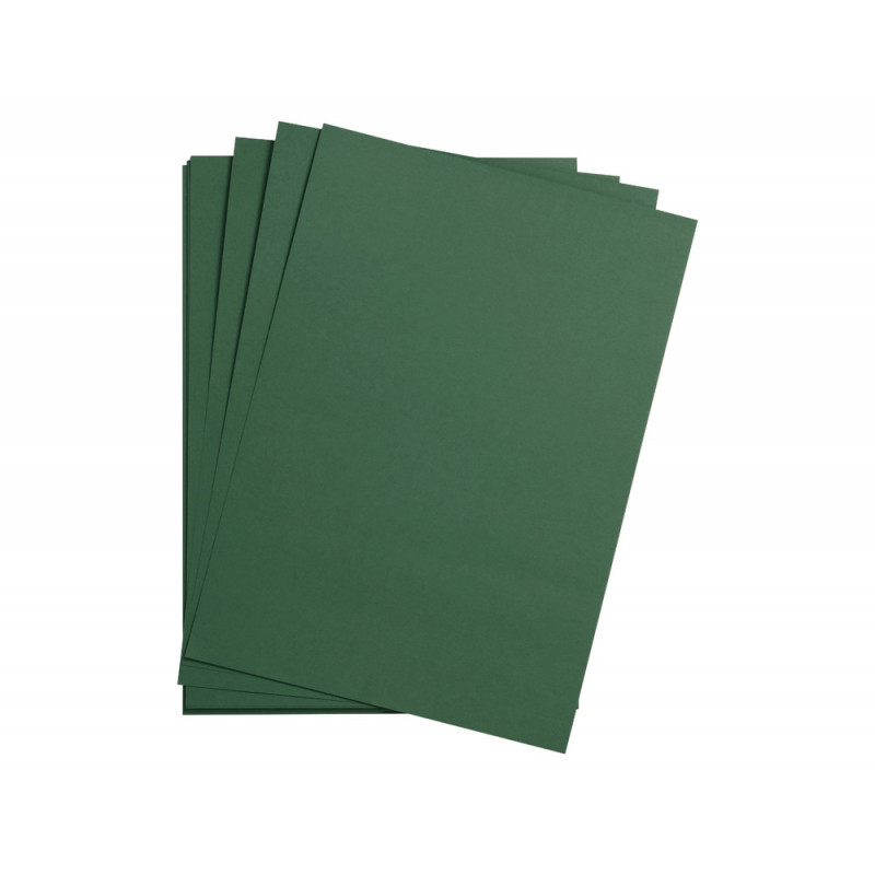 Feuille papier clairefontaine maya 270g 500x700mm coloris vert antique paquet 25 unites