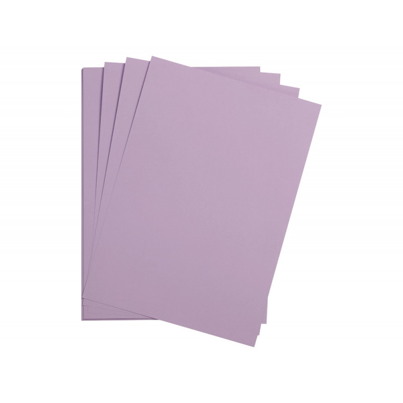 Feuille papier clairefontaine maya 270g 500x700mm coloris lilas paquet 25 unites