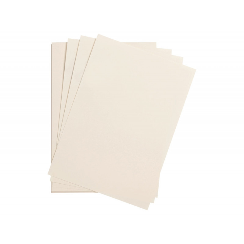 Feuille papier clairefontaine maya 270g 500x700mm coloris ivoire paquet 25 unites