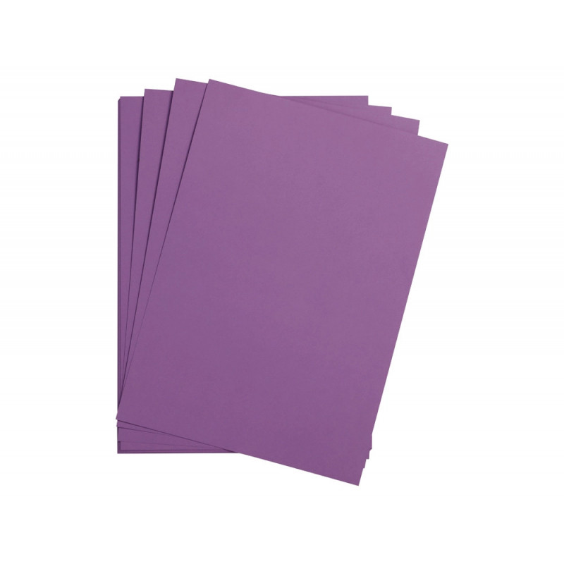 Feuille papier clairefontaine maya 270g 500x700mm coloris violet paquet 25 unites