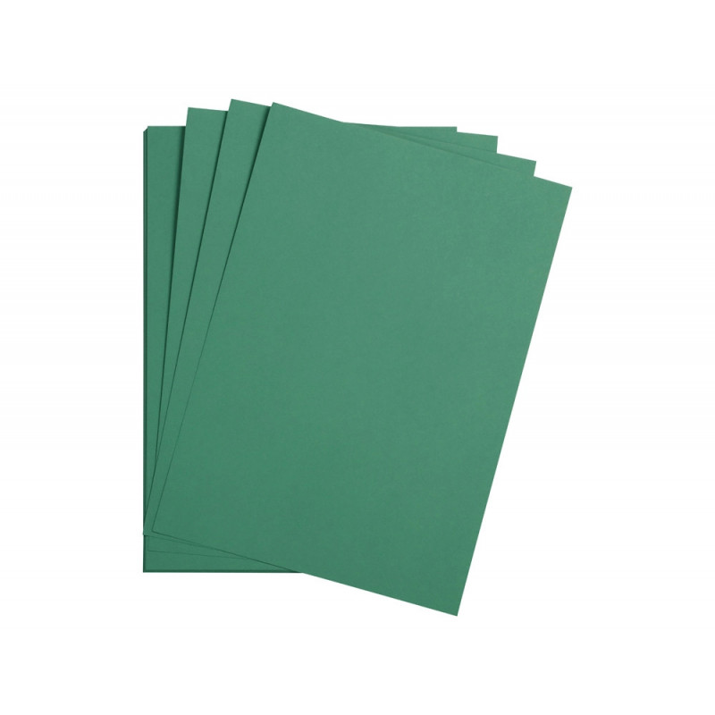 Feuille papier clairefontaine maya 270g 500x700mm coloris vert sapin paquet 25 unites