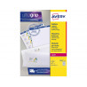 Etiquette expedition avery impression laser 38,1x21,2mm coloris blanc pochette 975 unites