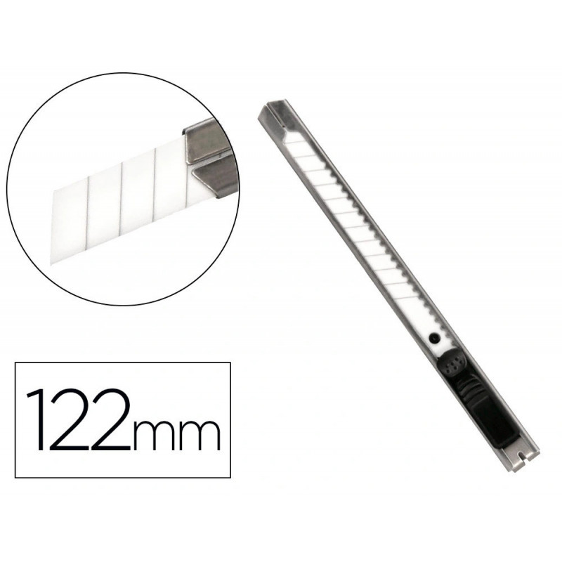Cutter xd-c18 q-connect metallique lame 9mm en ceramique retractable interchangeable avec frein de securite