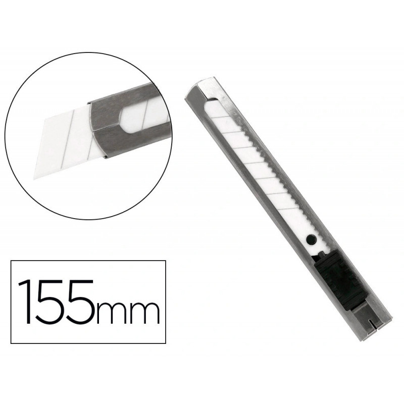 Cutter xd-c78 q-connect en metal lame large 18mm en ceramique precoupee avec curseur de blocage
