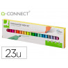 Surligneur q-connect fluorescent pointe biseautee etui de bureau 23 unites coloris assortis