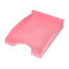 Corbeille a courrier q-connect plastique 240x70x340mm coloris rose pastel opaque