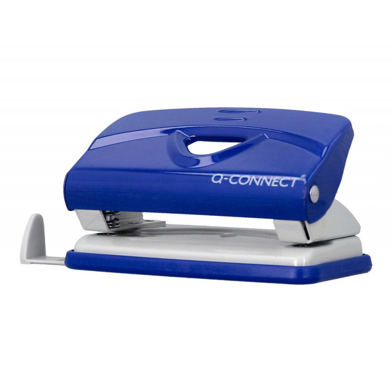 Perforateur q-connect kf14215 2 trous ouverture 1mm capacite 10 feuilles coloris bleu