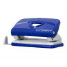 Perforateur q-connect kf14215 2 trous ouverture 1mm capacite 10 feuilles coloris bleu