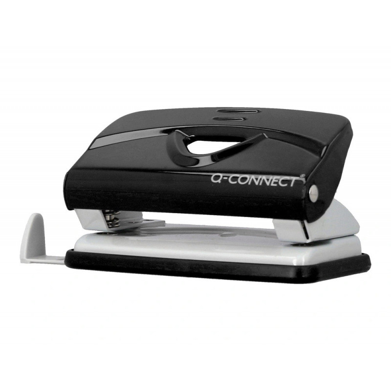 Perforateur q-connect kf14214 2 trous ouverture 1mm capacite 10 feuilles coloris noir
