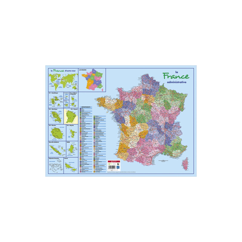 CBG Sous main carte de France format 40,5 x 55 cm