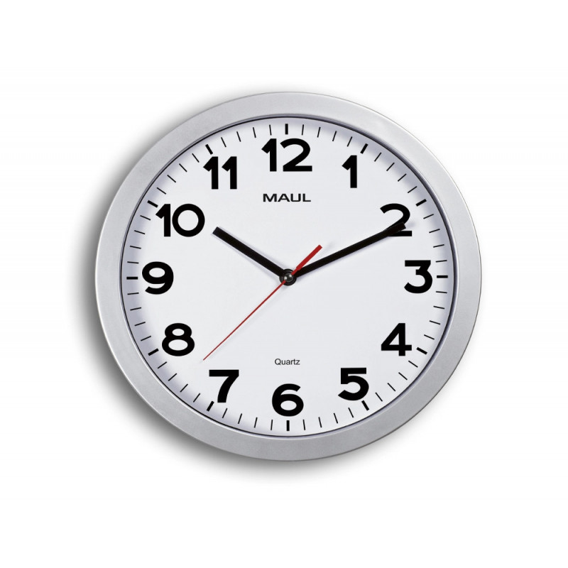 Horloge murale maul step diam. 30cm pile 1.5v aa fournie coloris argent