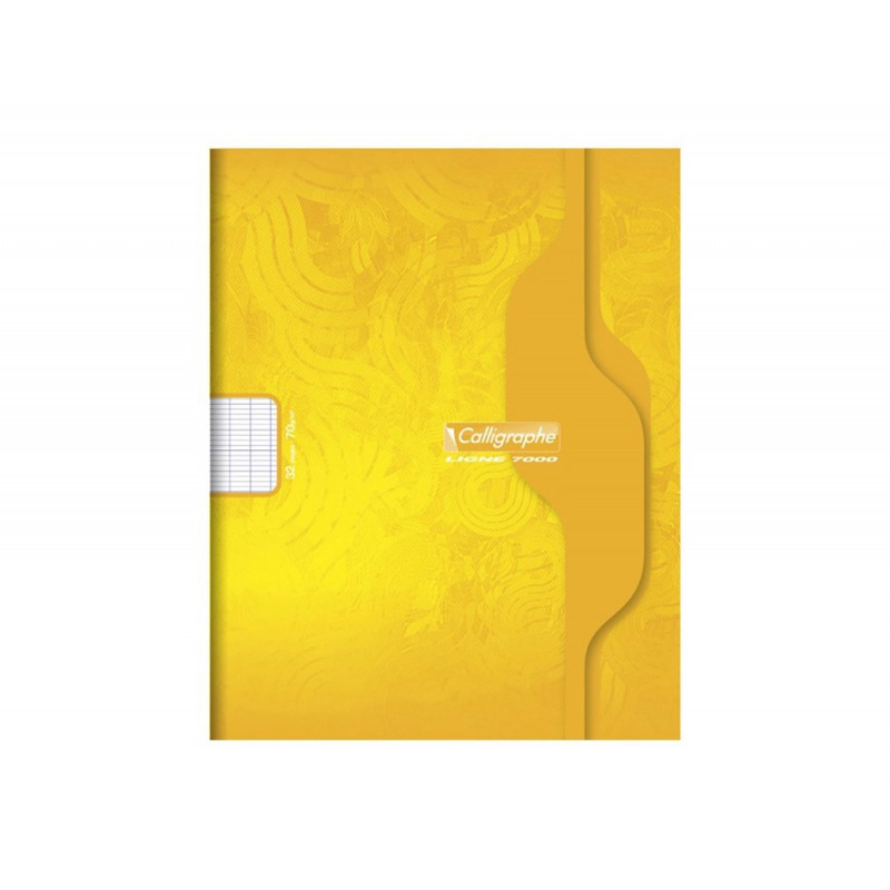 Cahier piqure clairefontaine 7000 couverture souple pp 24x32cm 96p seyes 70g coloris jaune