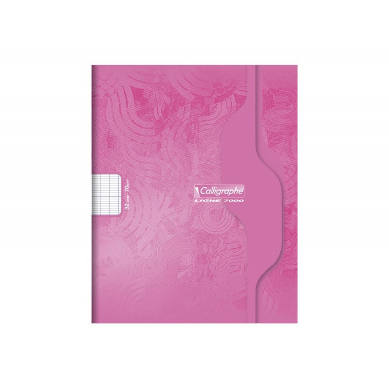 Cahier piqure clairefontaine 7000 couverture souple pp 24x32cm 96p seyes 70g coloris rouge