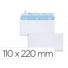 Enveloppe gpv velin blanc 90g dl 110x220mm bande adhesive bloc 50 unites
