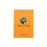 Bloc bureau master a7 74x105mm agrafe en-tete 100f 70gr 5x5 orange