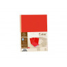 Chemise exacompta carte 240x320mm 320g documents a4 210x297mm soufflet dos toile 30mm coloris rouge paquet 25 unites