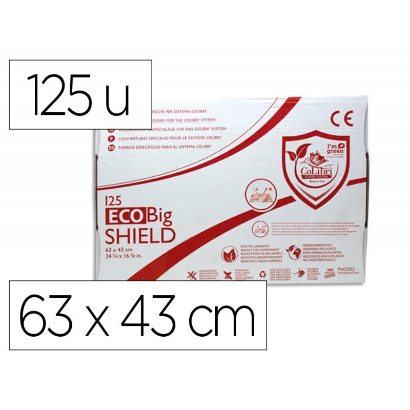 Couvertures de livres colibri oxford eco big 63x43 cm boite de 125 unites