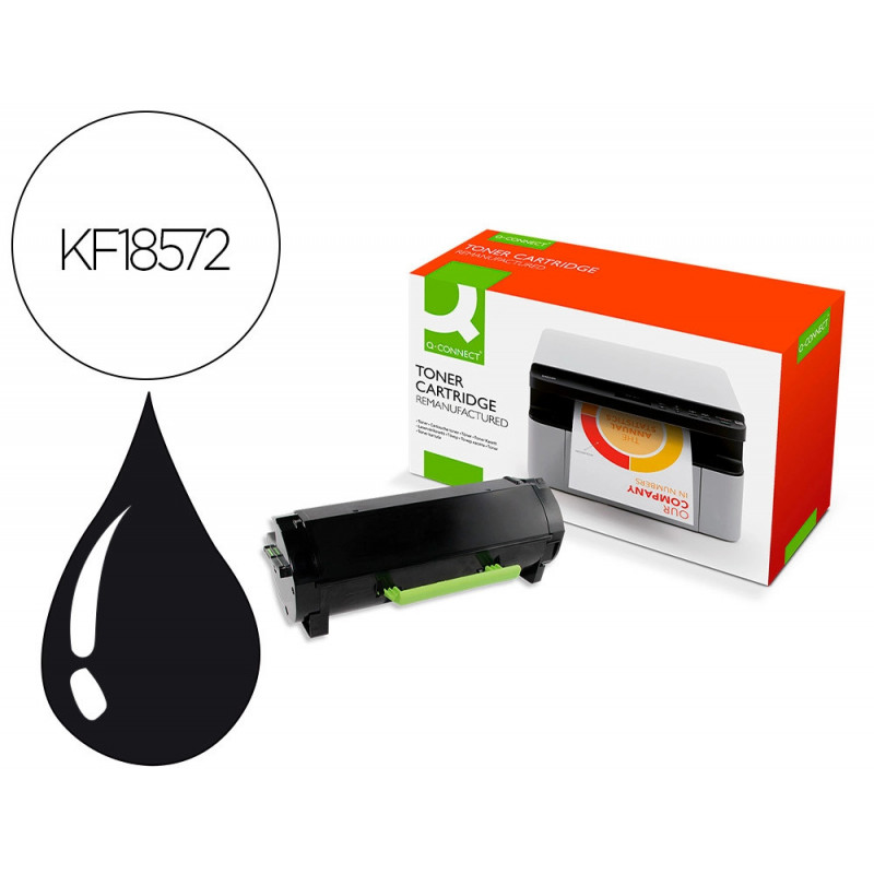 Toner q-connect compatible lexmark 602h mx310, 410, 510, 511, 610, 611 10000p (hc) noir