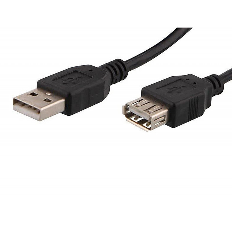 Cable usb t'nb 2,0 a m/a f sur cavalier cable 1,80m coloris noir