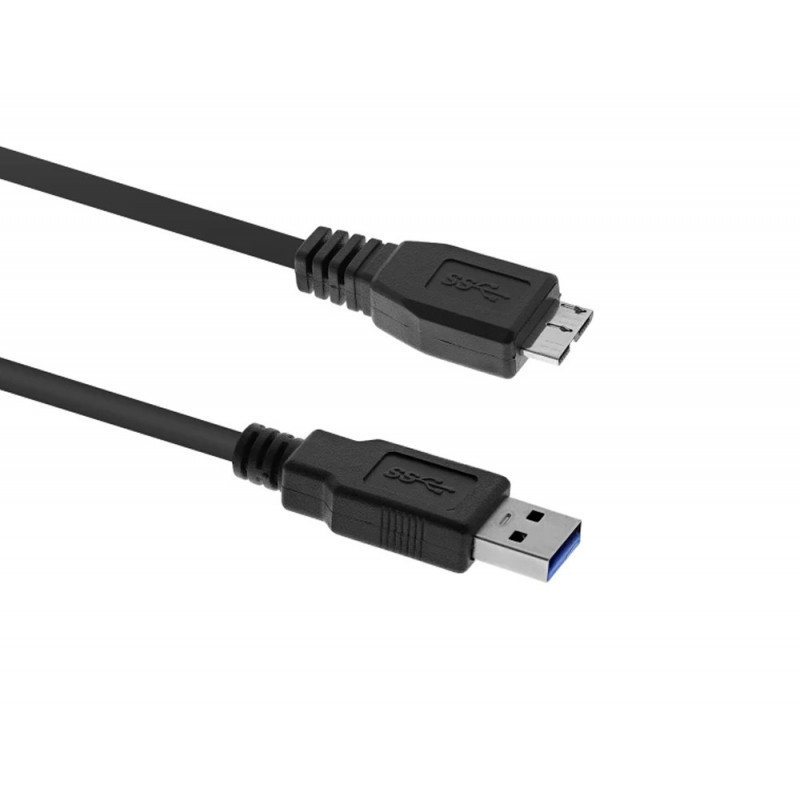 Cable usb t'nb 3,0 male/ usb micro b disque dur externe transfert donnees jusqu 5gbps cable 1m coloris noir