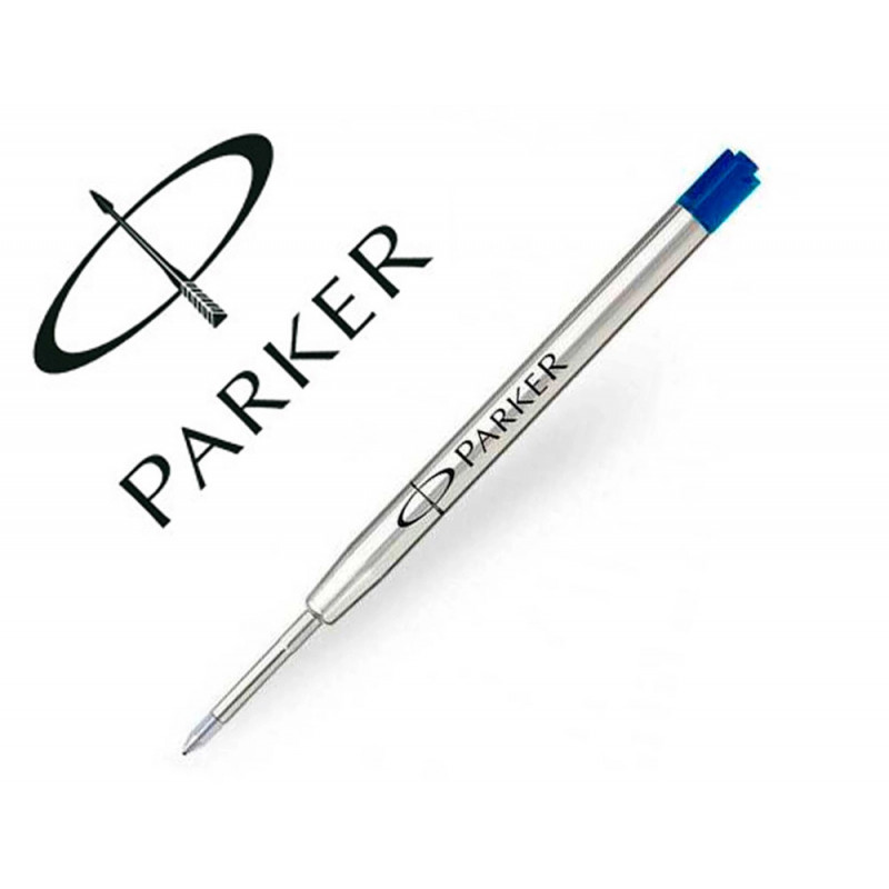 Recharge encre parker quink pour stylo-bille pointe large encre bleue