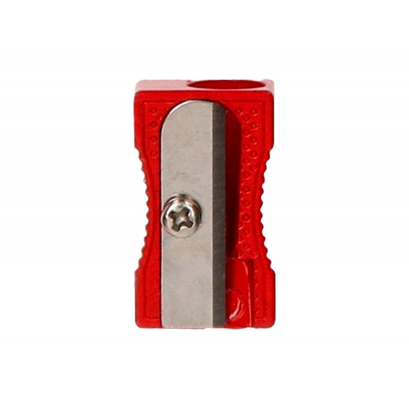 Taille-crayon liderpapel metallique 1 usage coloris rouge