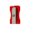 Taille-crayon liderpapel metallique 1 usage coloris rouge