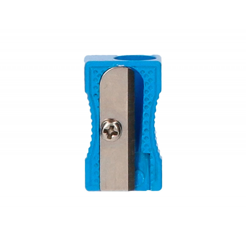Taille-crayon liderpapel metallique 1 usage coloris bleu