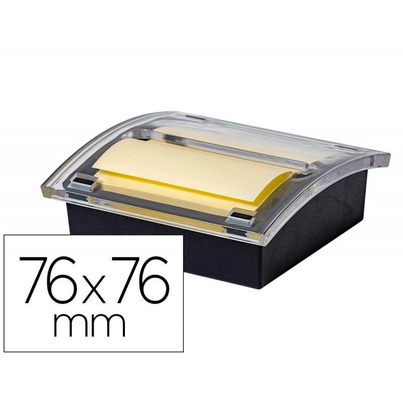 Support q-connect zigzag pour bloc-notes 76x76mm coloris noir