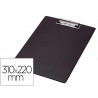 Porte-bloc q-connect carton recouvert pvc paisseur 3mm porte-stylo 220x310mm coloris noir