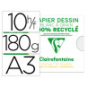 Pochette dessin grain a3 100% recycl 180gr 10f