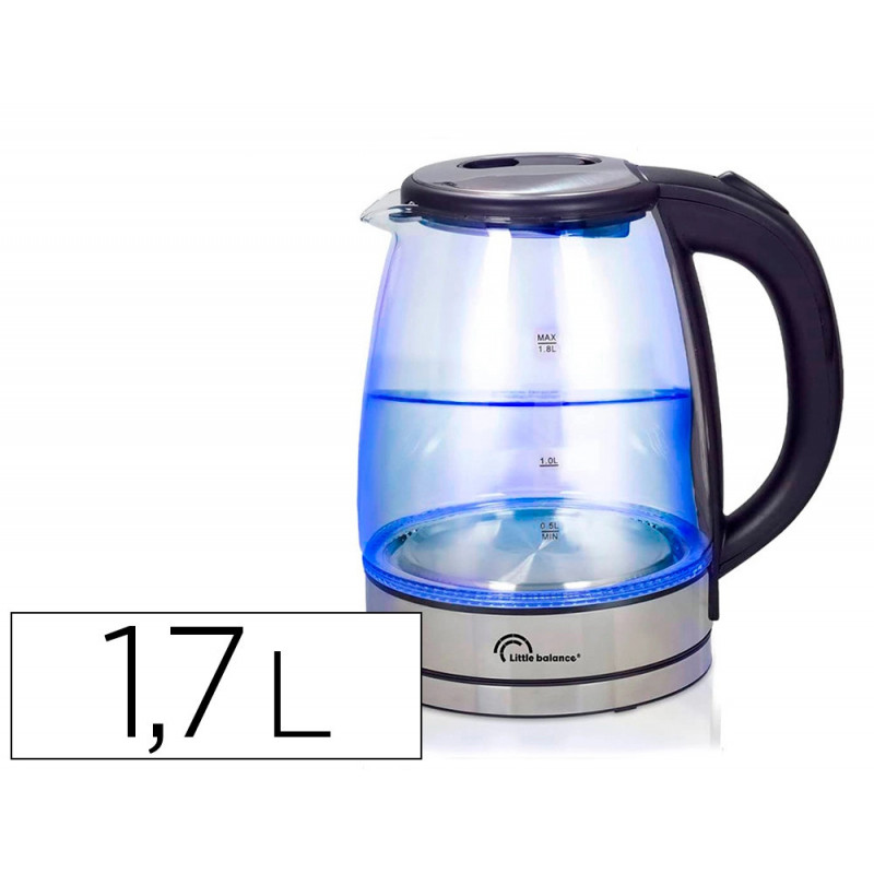 Bouilloire lectrique verre 1,7l 2000w sans fil anti calcaire