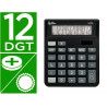 Calculatrice de bureau liderpapel xf26 12 chiffres solaire et piles 127x105x24 mm coloris noir