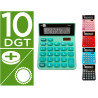 Calculatrice de bureau liderpapel xf20 10 chiffres solaire et piles 127x105x24 mm presentoir de 10u