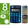 Calculatrice de poche xf05 8 chiffres solaire et piles 98x62x8 mm presentoir de 16u