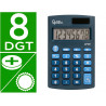 Calculatrice de poche xf05 8 chiffres solaire et piles 98x62x8 mm coloris bleu