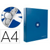 Classeur antartik 4 anneaux ronds 25mm a4 carton remborde coloris bleu marine