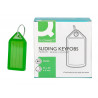 Porte-cles q-connect porte-etiquette premium coloris vert boite 40 unites