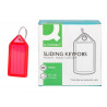 Porte-cles q-connect porte-etiquette premium coloris rouge boite 40 unites