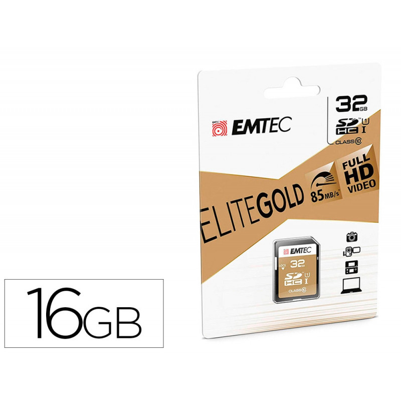 Carte memoire emtec micro sd hc 32gb classe 10 elite gold
