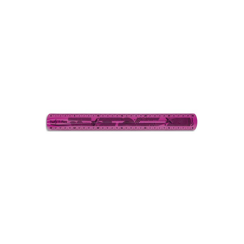 MAPED Sachet brochable d'1 règle TWIST 'N FLEX 30 cm - Coloris assortis : Bleu, Vert, Rose