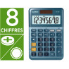 Calculatrice casio bureau ms80e gran ecran 8 chiffres euro convertisseur memoire solaire/pile couleur bleu