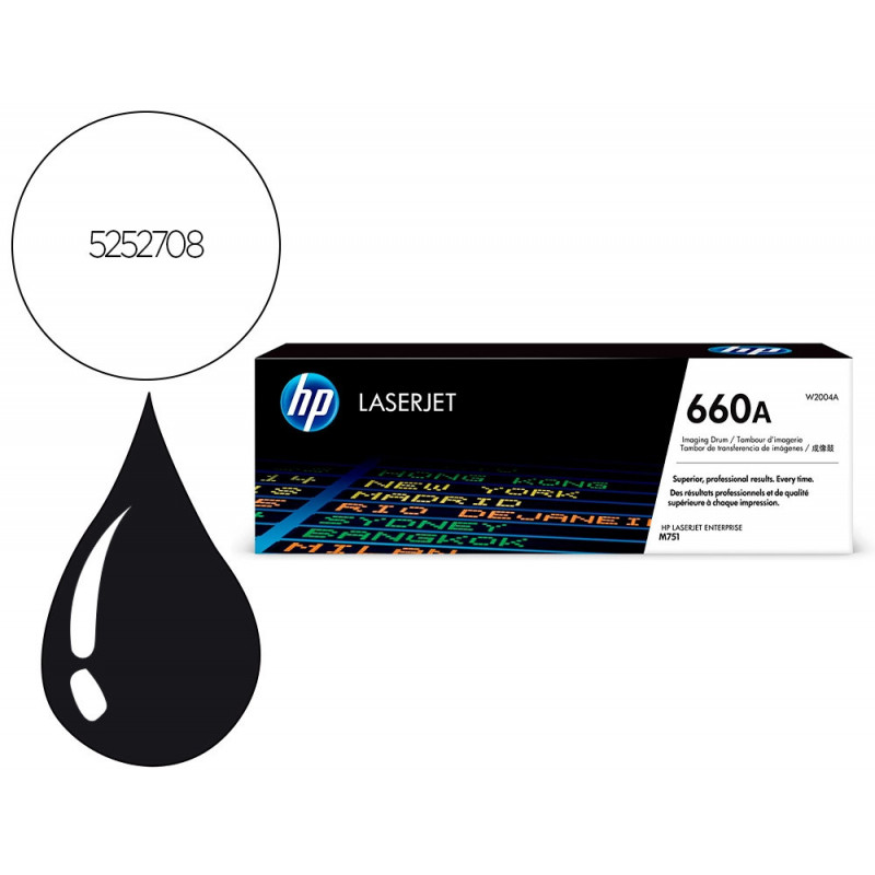 Kit tambour hp w2004a 65000p 660a laserjet pour entreprise couleur mfp m776