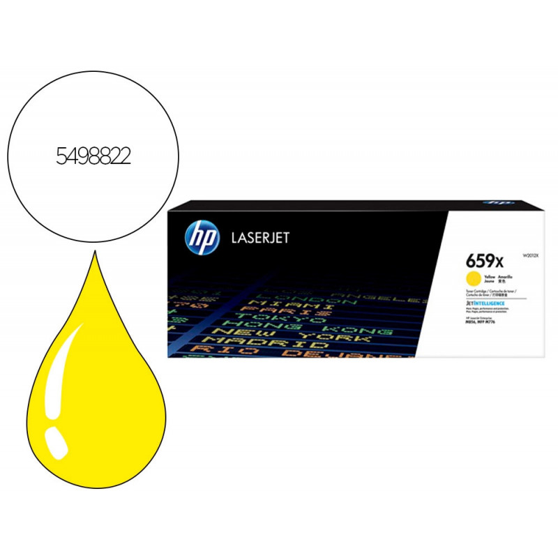 Cartouche d'encre hp laser w2012x couleur jaune 29000 pag