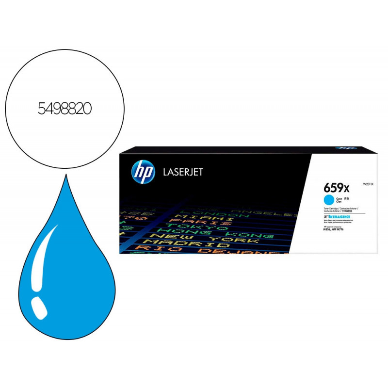 Cartouche d'encre hp laser jet w2011x x couleur cyan 29000 pag