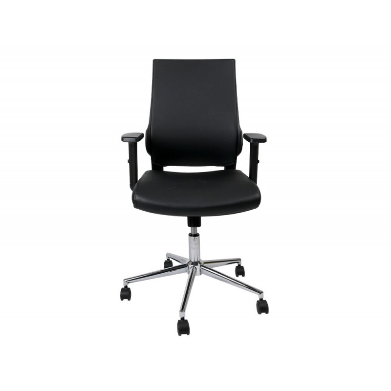 Siege rotatif q-connect assise simili cuir ajustable en hauteur 980+100x630x625mm coloris noir