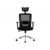 Fauteuil rotatif q-connect ergonomique q-connect appui-tete et dossier ajustables en hauteur