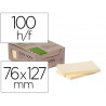 Bloc notes q-connect quick notes 76x127mm 100f adhesives repositionables coloris jaune pack 12 unites